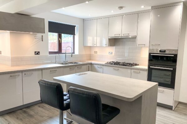 Modern, Light Kitchen with Island