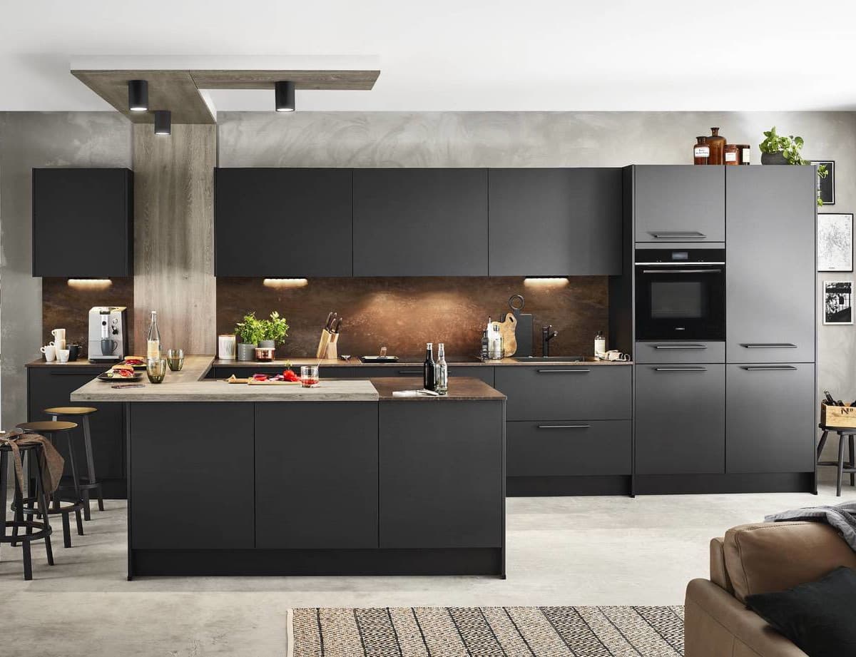 Nobilia Dark Modern Kitchen