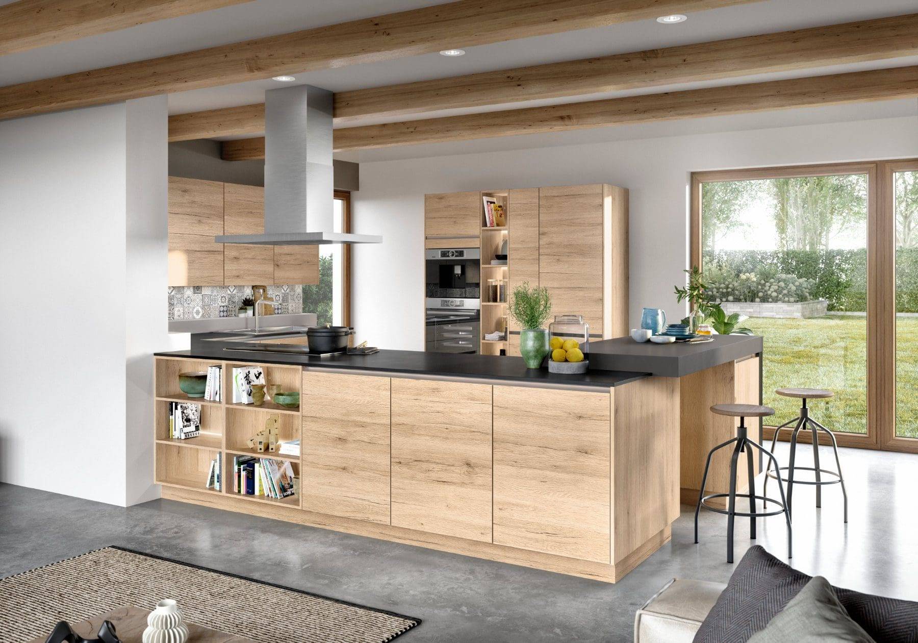 Nobilia Light Wood Handleless Kitchen