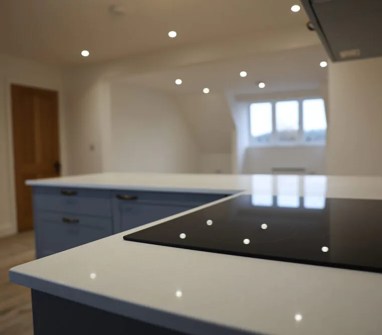 grey kitchen induction hob