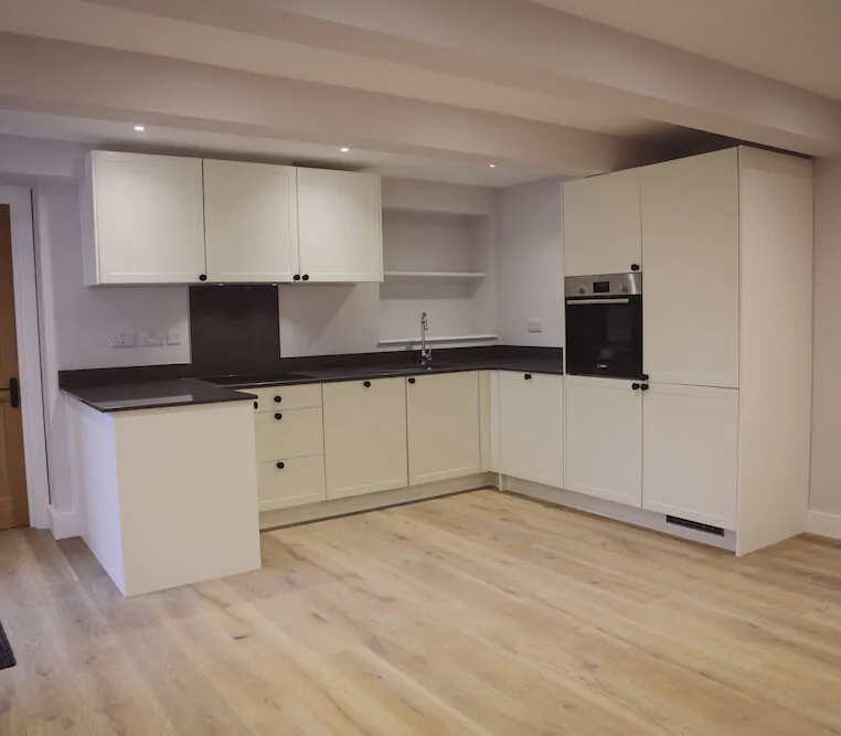 white shaker style kitchen