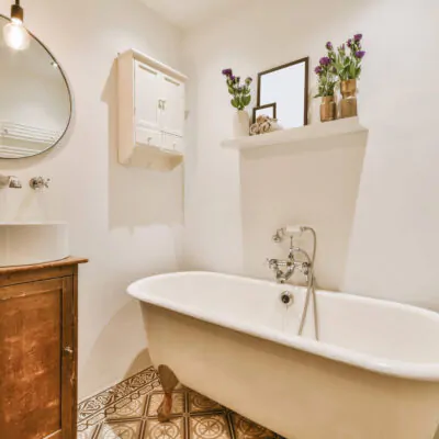 clawfoot bath tub